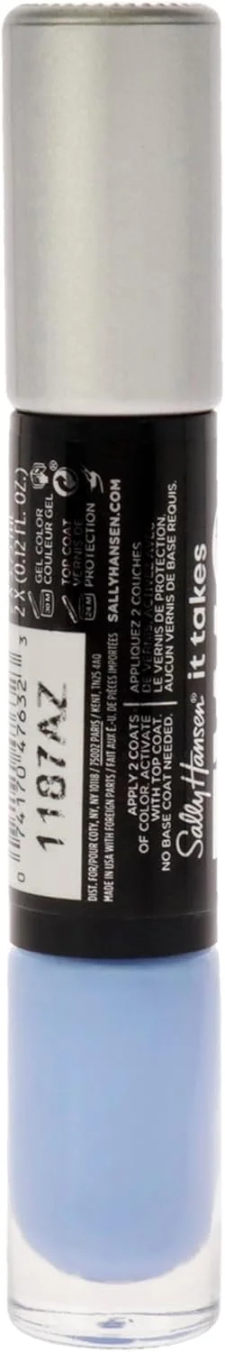رنگ ژل ناخن دو طرفه و پوشش نهایی Sally Hansen It Takes Two Miracle Sugarfix، لاک ژل ناخن، لاک ناخن رنگی، پوشش نهایی ژل، شفاف، بدون نیاز به نور UV، ماندگاری طولانی، 3.5 میلی لیتر (بسته 2 عددی)