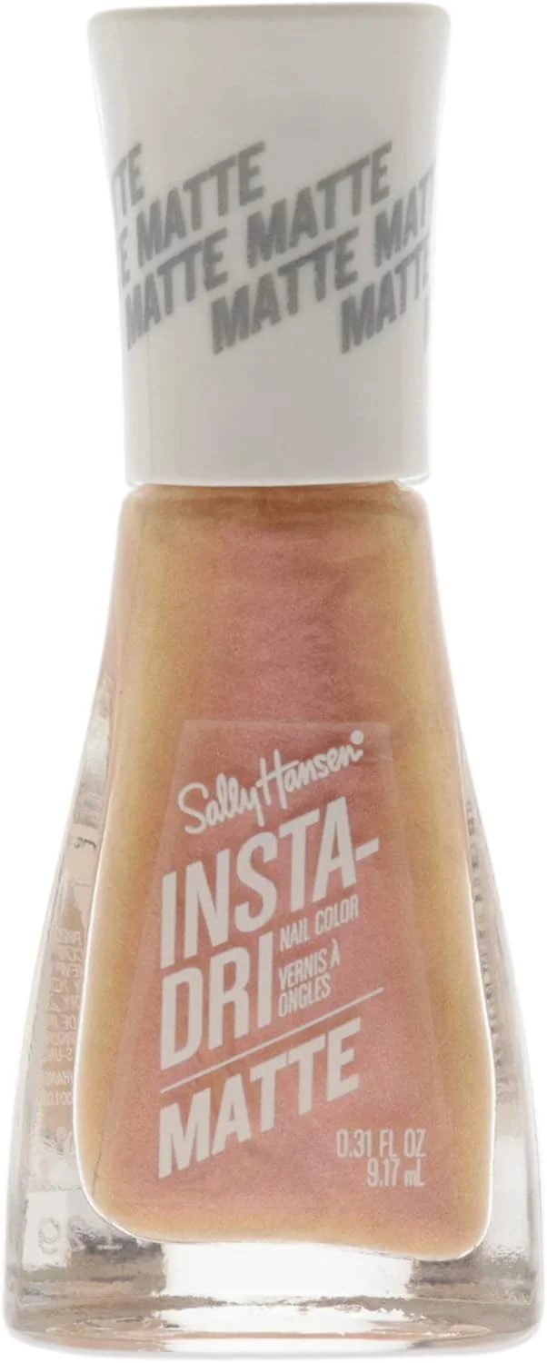 لاک ناخن متالیک مات سالی هانسن Insta Dri، رژگونه رز، 9.2 میلی لیتر (تک بسته)