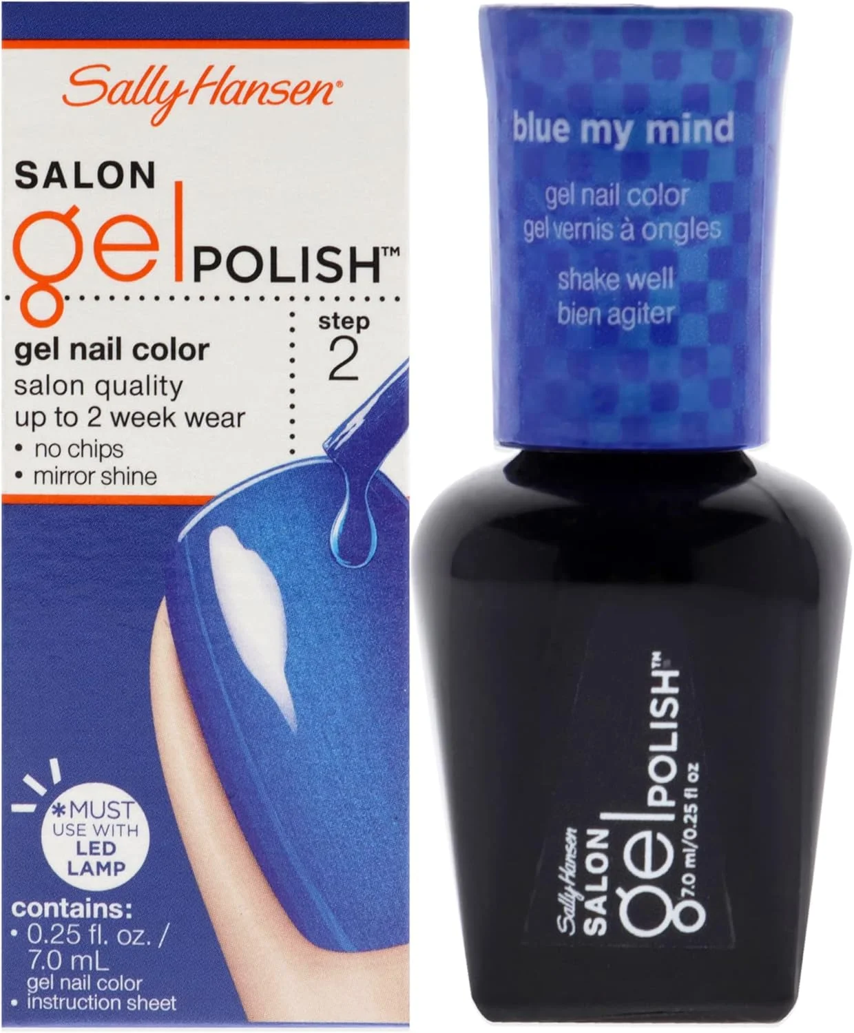 لاک ناخن ژلی حرفه ای سالن Sally Hansen، رنگ Blue My Mind، حجم 7 میلی لیتر