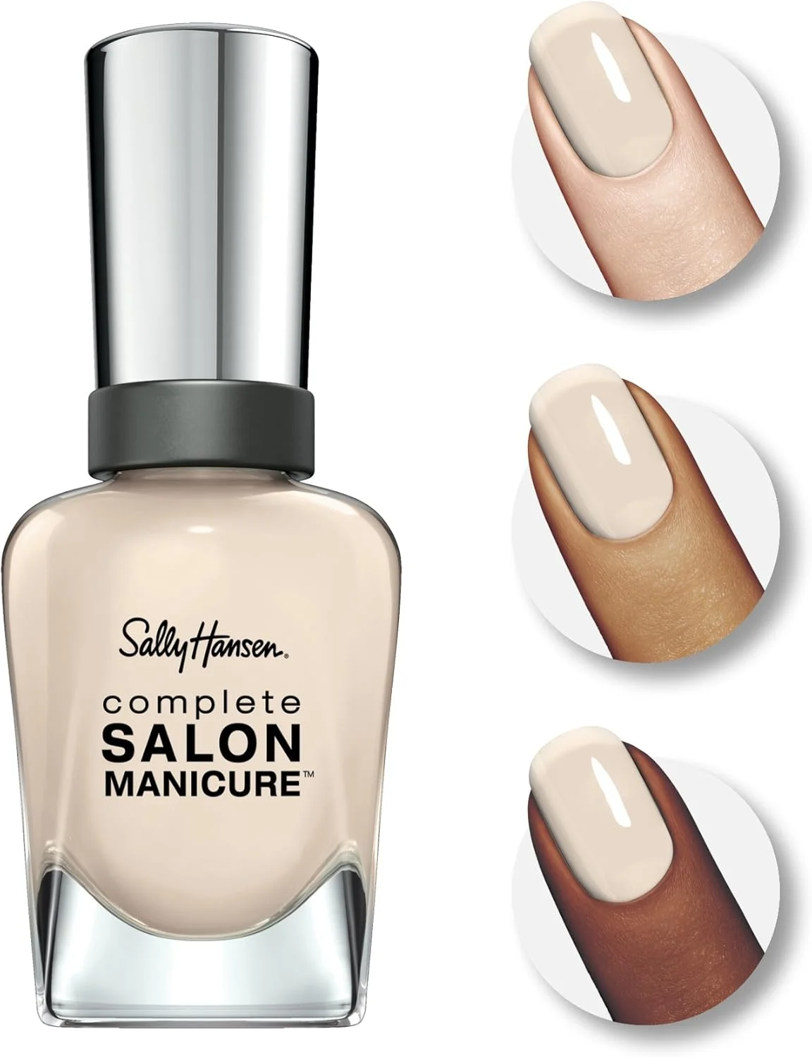 لاک ناخن سالن مانیکور کامل Sally Hansen، رنگ های Nude، 161 Shell We Dance?، بسته 1 عددی