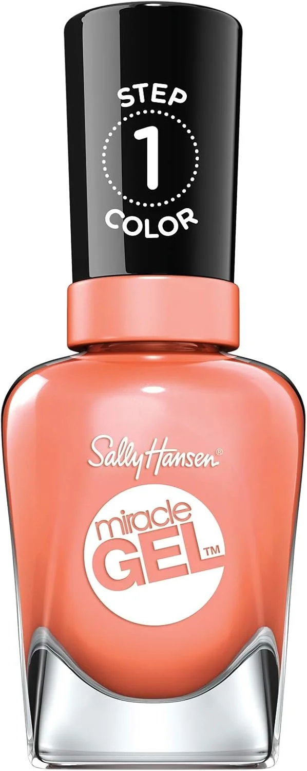 لاک ژل ناخن سالی هانسن Miracle Gel، رنگ های صورتی و قرمز، Bourbon Belle، حجم 14.7 میلی لیتر