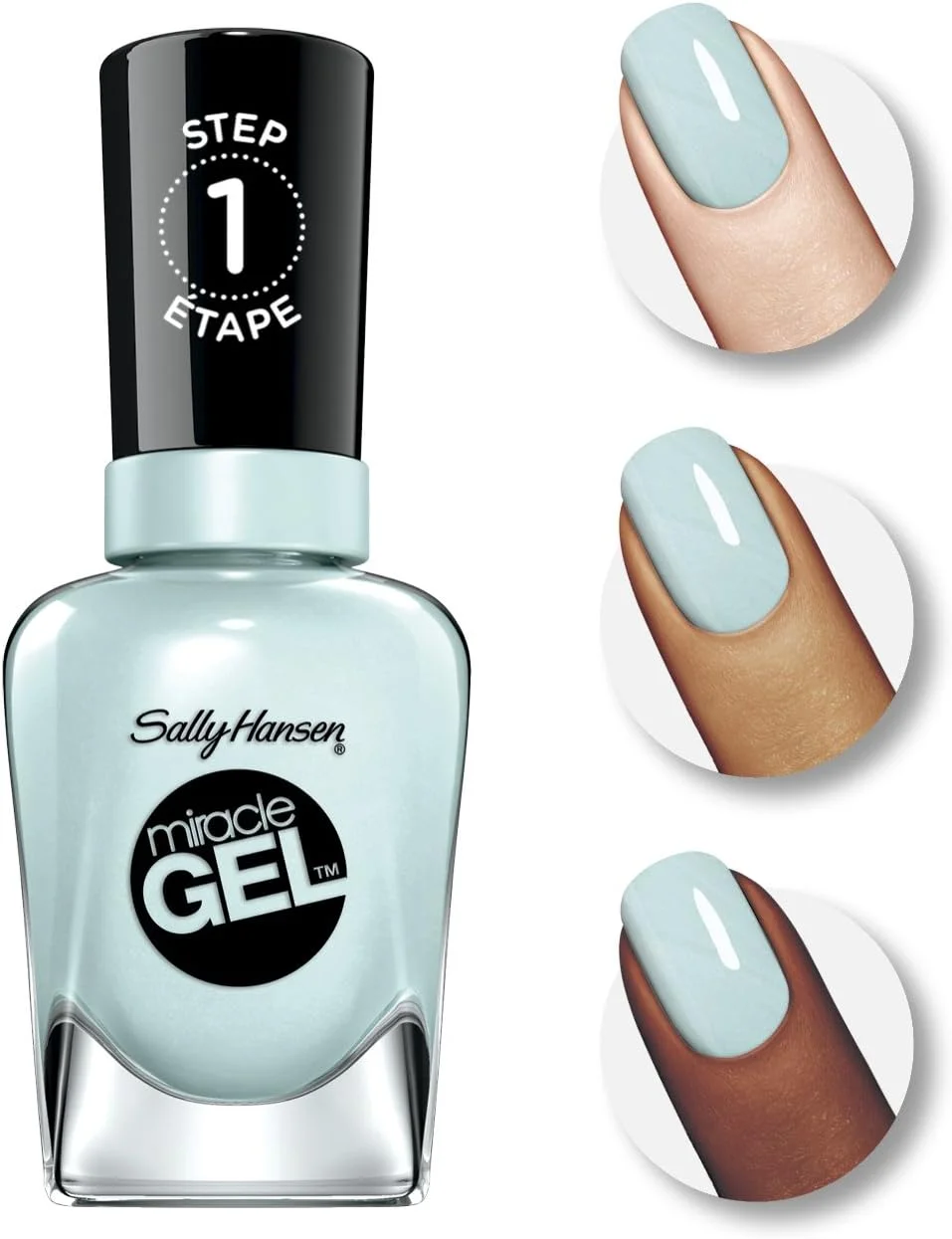 لاک ناخن ژلی معجزه آسای سالی هانسن، طیف های مشکی و آبی، 420 مهمانی چای، 14.7 میلی لیتر