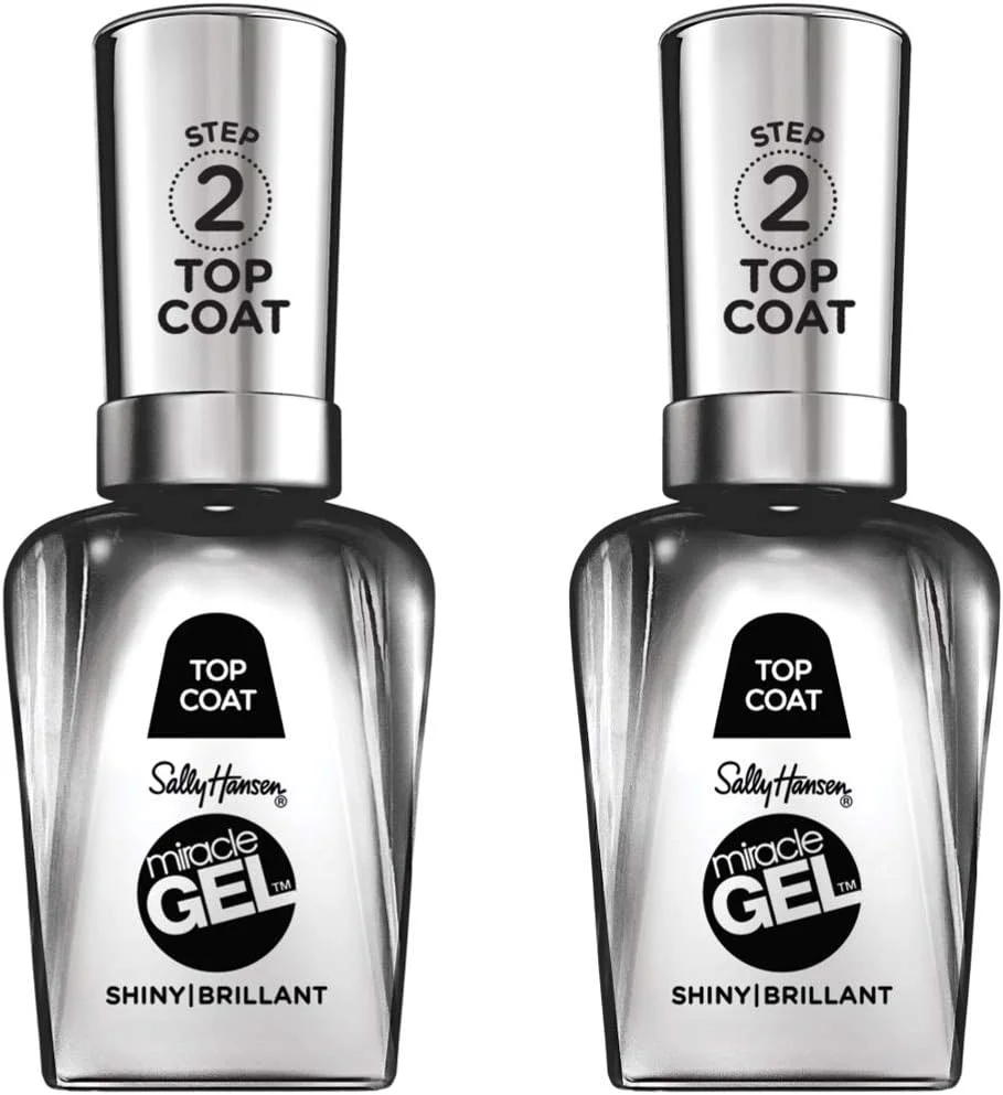 تاپ کت ژلی معجزه آسا سالی هانسن، شماره 101، ماندگاری طولانی، فرمول ژل مانند، بدون نیاز به لامپ UV، لاک ناخن شفاف