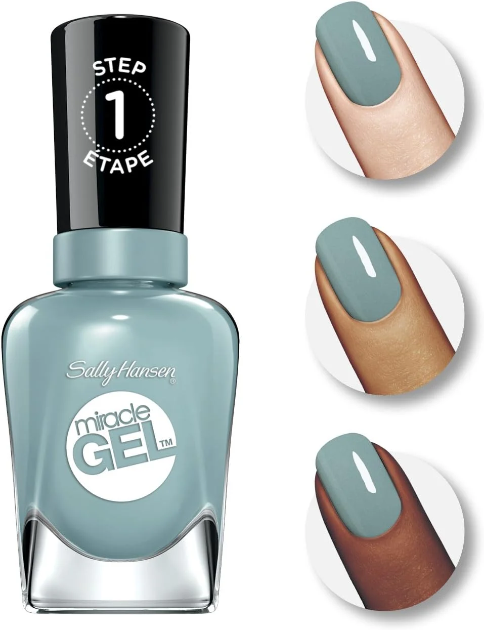 لاک ژل ناخن سالی هانسن میراکل ژل، رنگ طوسی مات، طیف های خاکستری - 14.7 میلی لیتر