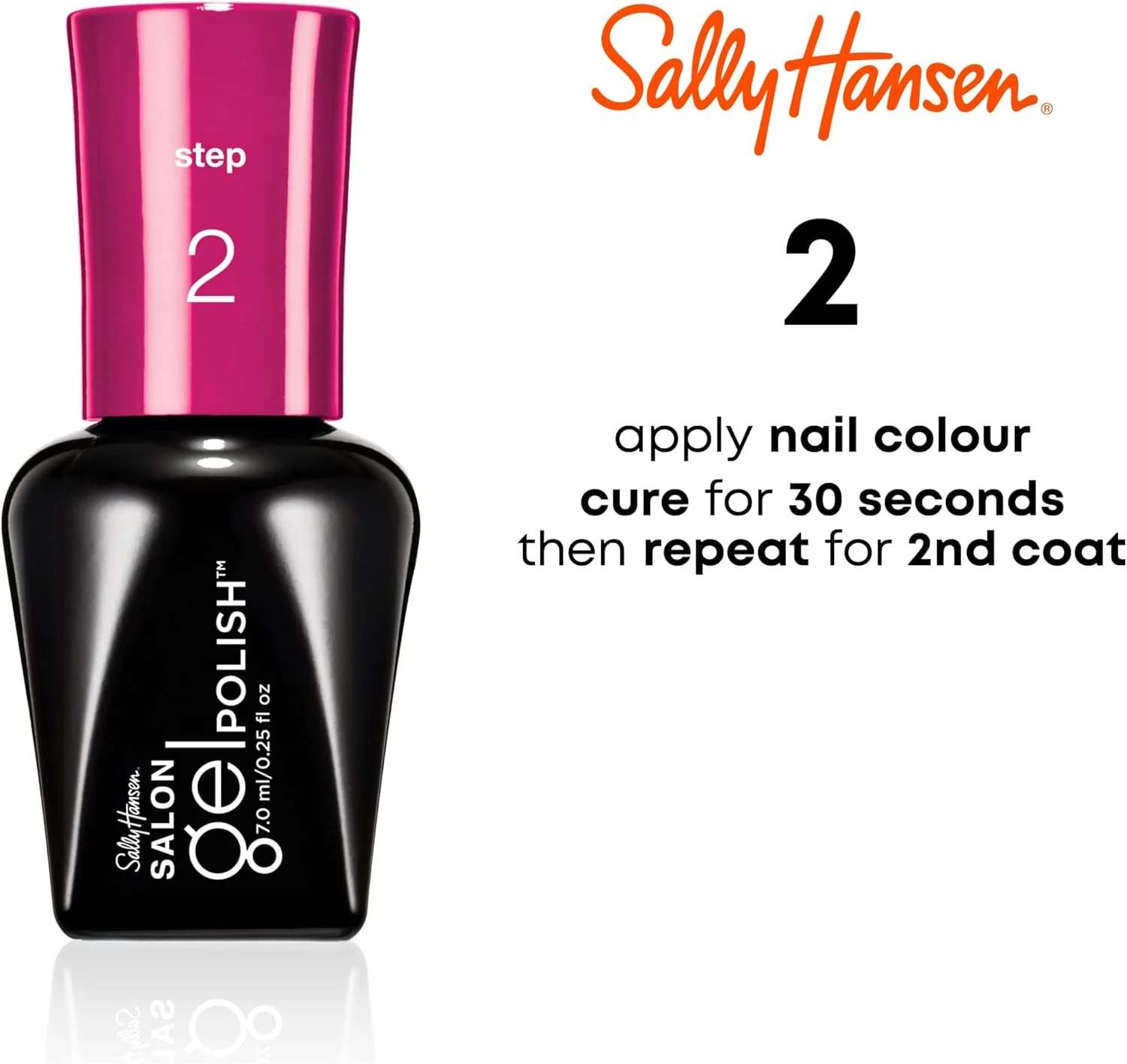 لاک ناخن ژلی سالن سالی هانسن، رنگ مشکی، ۴.۱ میلی لیتر