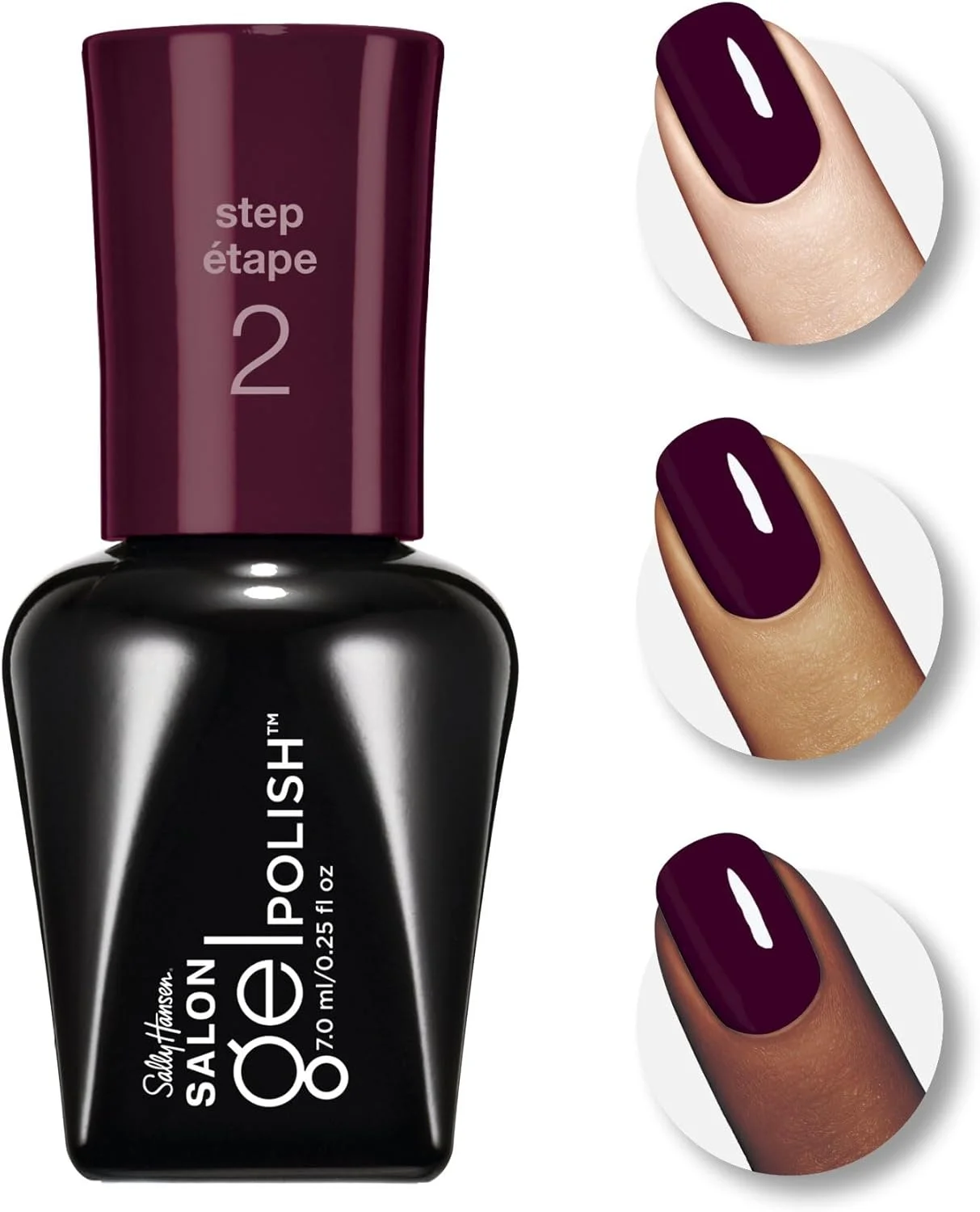 لاک ناخن ژلی سالن سالی هانسن، رنگ مشکی، ۴.۱ میلی لیتر