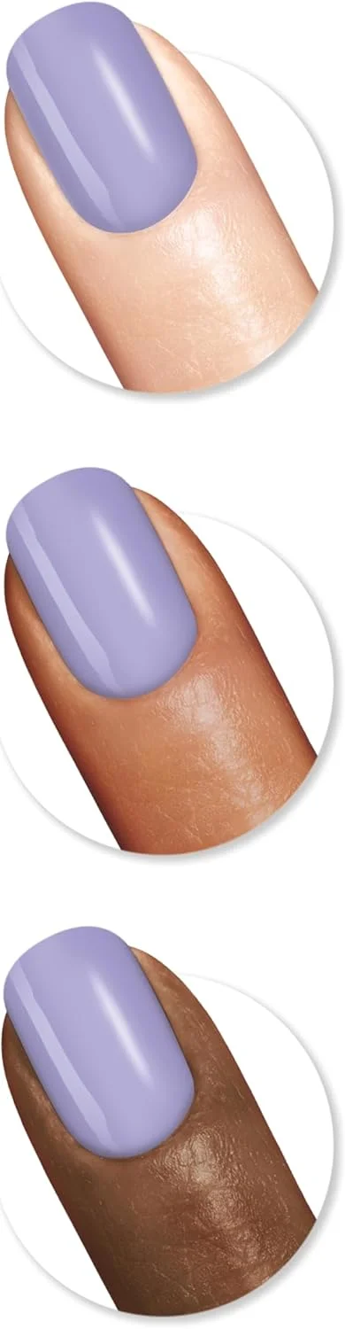 لاک ناخن با کیفیت سالنی Sally Hansen Miracle Gel | فرمول ژل مانند، سیستم دو مرحله ای، بدون نیاز به نور UV، ماندگاری طولانی | مات، براق | 601 Crying Out Cloud | رنگ لاک بنفش آبی