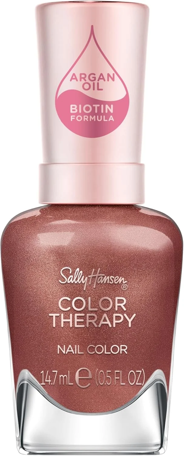 لاک ناخن سالی هانسن Color Therapy، رنگ Raisin the Bar، فرمول روغن آرگان، 14.7 میل، لاک ناخن رنگی، تقویت کننده ناخن، ناخن های قوی، درمان ناخن، درمان رشد