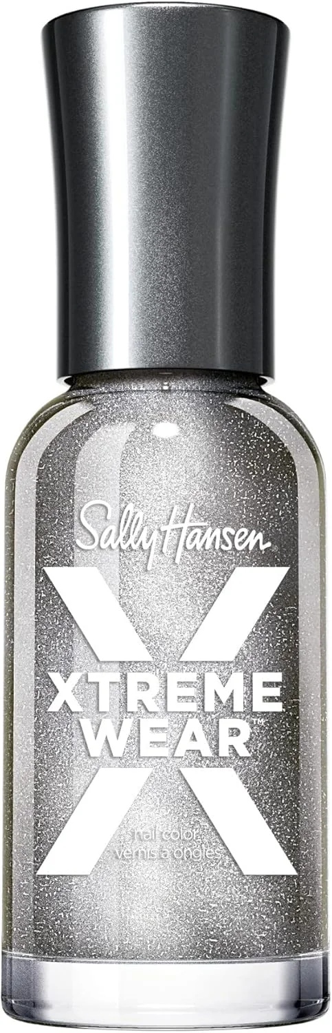 لاک ناخن سالی هانسن Xtreme Wear، بدون رگه، با پوشش براق، رنگ بادوام، Silver Storm، 3.5 میلی لیتر