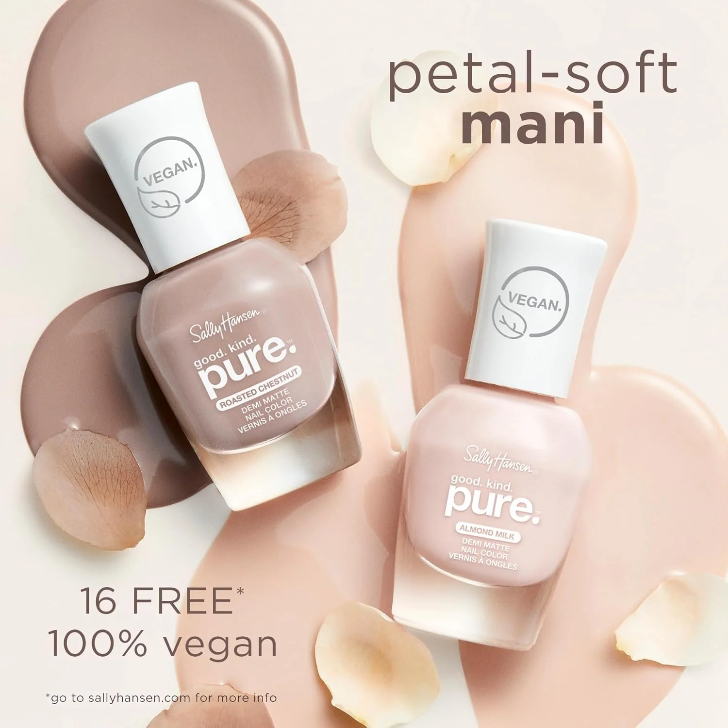 لاک ناخن مات Sally Hansen Good.Kind.Pure شماره 30 رنگ کره بادام هندی، 9.7 میلی لیتر (تک بسته)