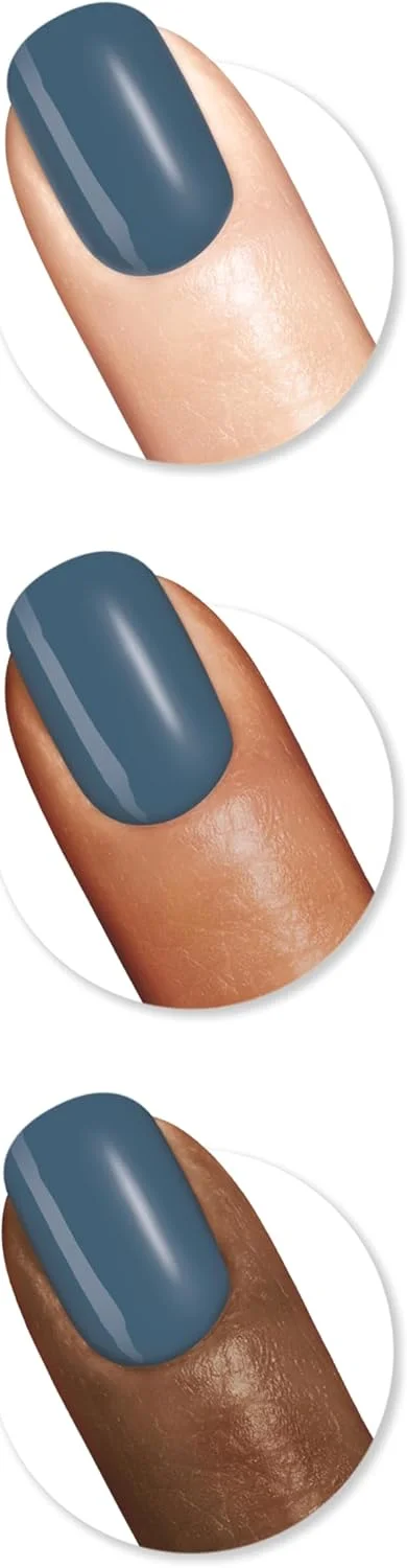 لاک ناخن سریع خشک شو Sally Hansen Insta-Dri، رنگ Time to Indi-go، ماندگاری طولانی، پوشش کامل، آبی براق