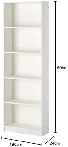کتابخانه ایکیا GERSBY در رنگ سفید (60 x 180 سانتی متر)