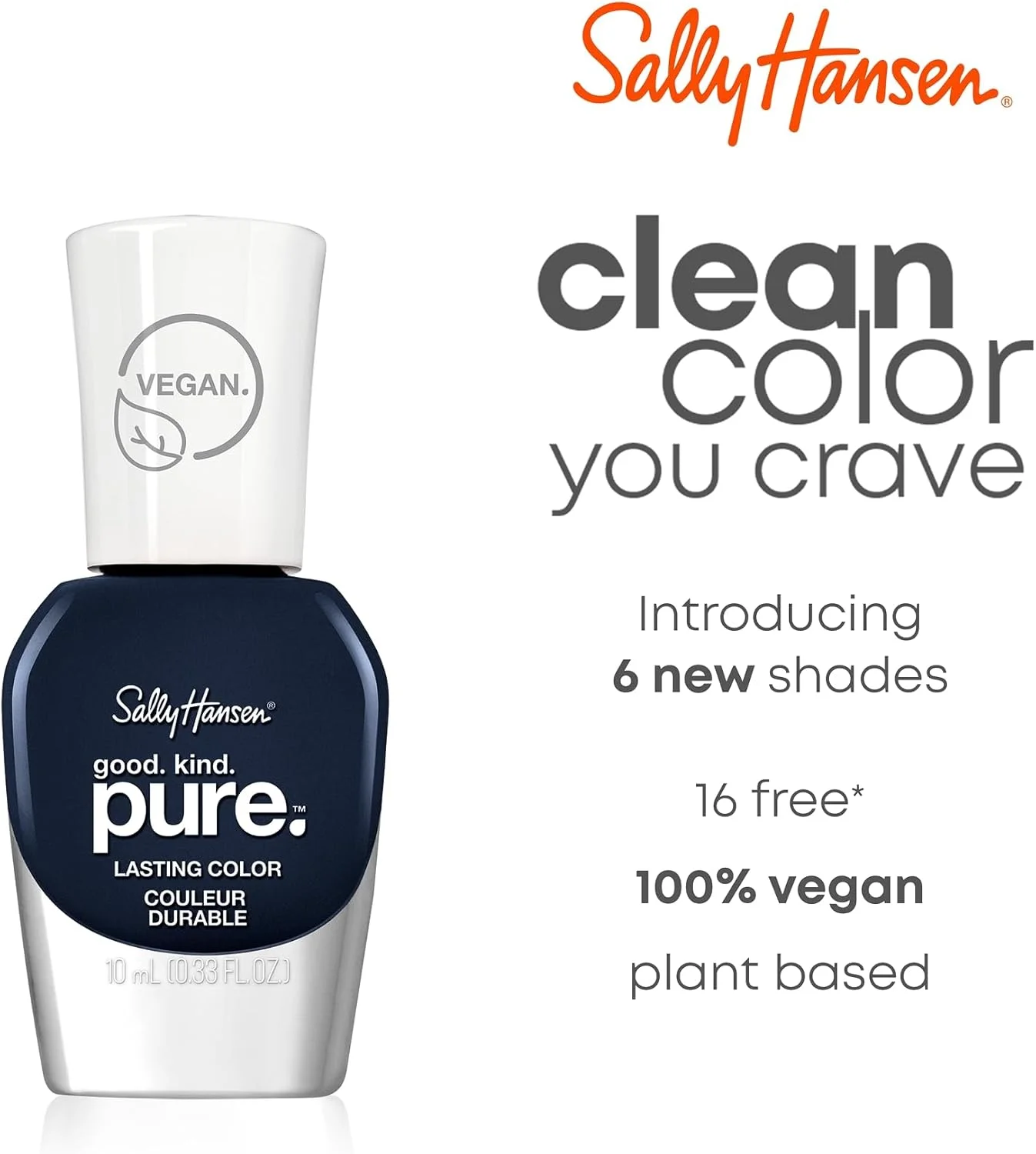 لاک ناخن وگان Sally Hansen Good Kind Pure، رنگ گیلاسی آمور، 10 میلی لیتر