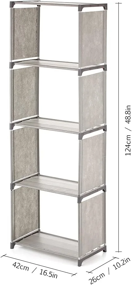 قفسه کتاب 5 طبقه، قفسه های کتاب، واحد قفسه بندی و سازمان دهنده نمایش کتاب