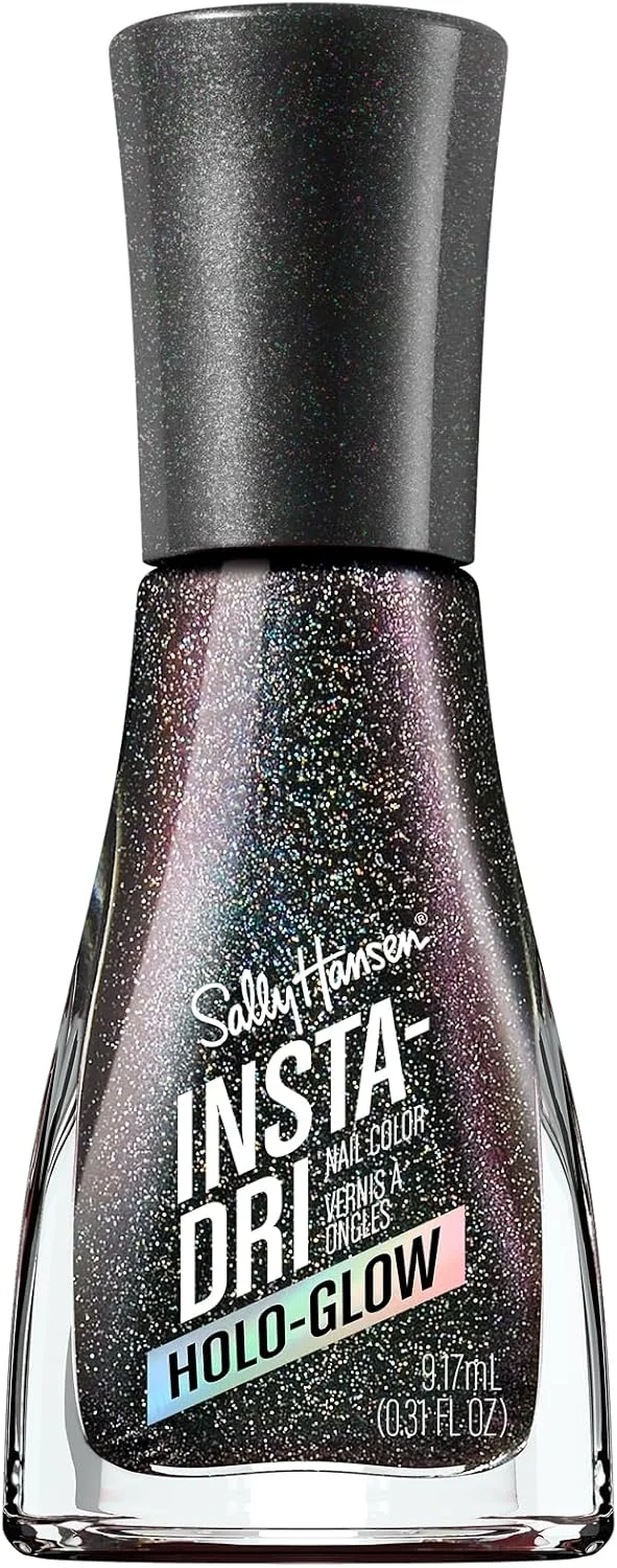 لاک ناخن هولو-گلو اینستا-درای سالی هانسن | خشک شدن سریع، ماندگاری طولانی، درخشش بدون رگه | مات، براق | 108 کروم زون | رنگ نقره ای هولوگرافیک