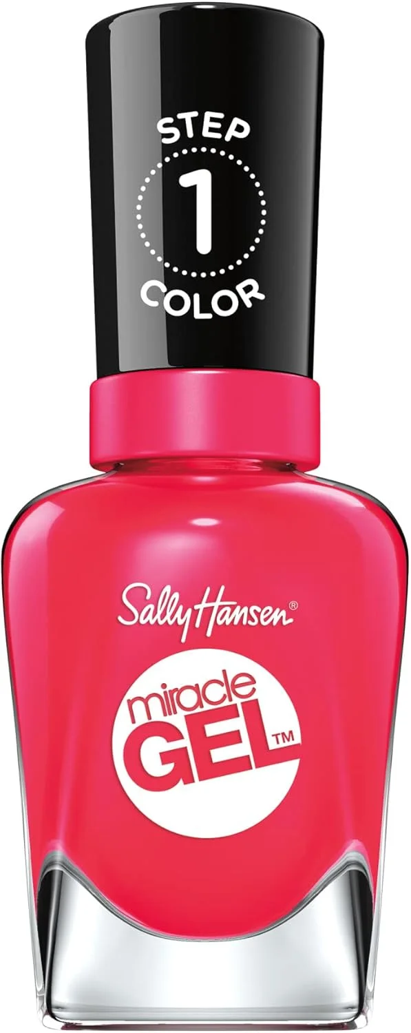 لاک ژل معجزه آسای سالی هانسن - رنگ تانک صورتی، یک لاک ناخن سرخابی-صورتی تیره، ۱۴.۷ میلی لیتر