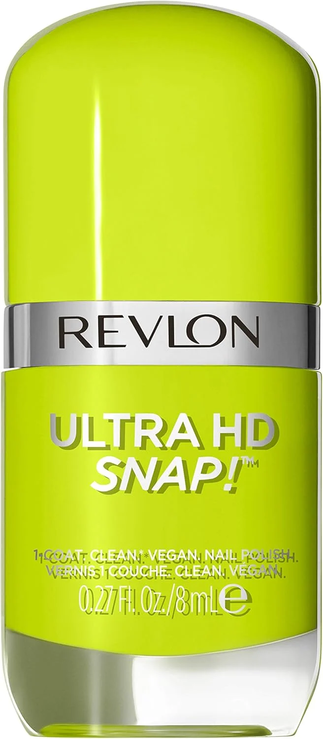 لاک ناخن براق REVLON Ultra HD Snap، فرمول 100% گیاهی، مناسب برای ناخن های هالووین، بدون نیاز به لایه پایه و رویه، 003 Bright Side، 8 میلی لیتر