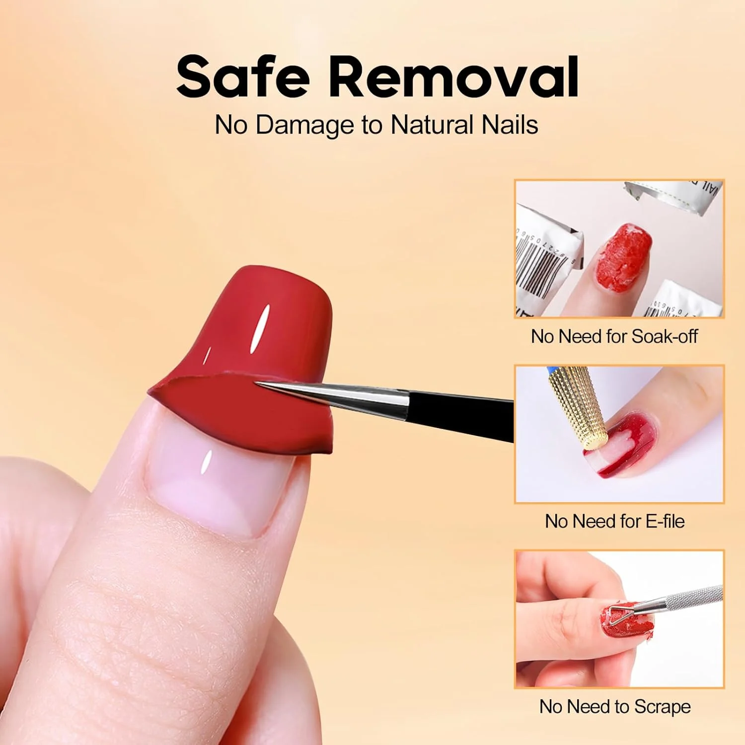 لایه پایه ژل جداشدنی ADHERE برای لاک ژل، 15 میلی لیتر، لاک پایه ژل جداشدنی UV LED، بدون سوهان کشی و خیساندن برای تمرین ناخن مبتدیان DIY در خانه