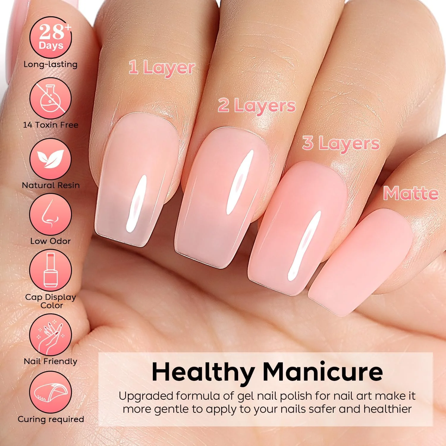 لاک ژل ناخن ژله ای UV، مجموعه 6 رنگ لاک ژل UV ژله ای، مجموعه لاک ژل ناخن ژله ای بهاره و تابستانی UV LED، شماره 6-46