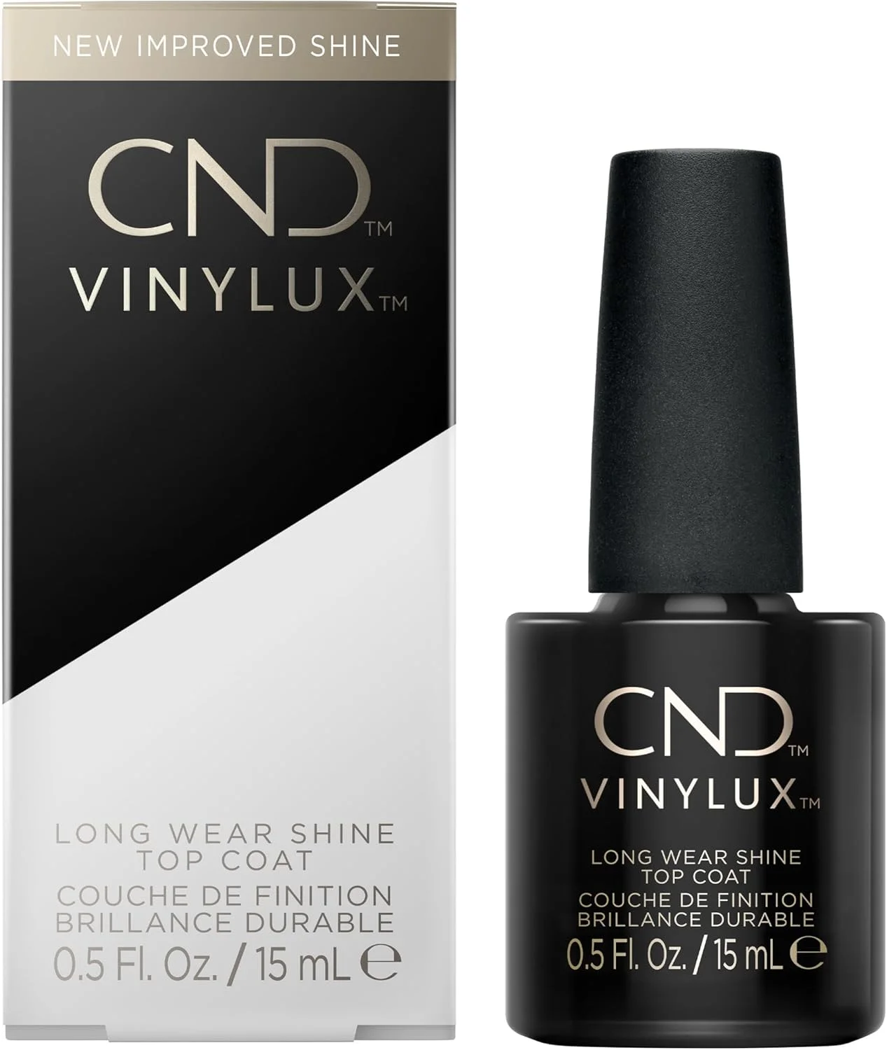 لاک تاپ کت براق ماندگار CND Vinylux، فرمول خشک شدن سریع، برداشتن آسان، 15 میلی لیتر