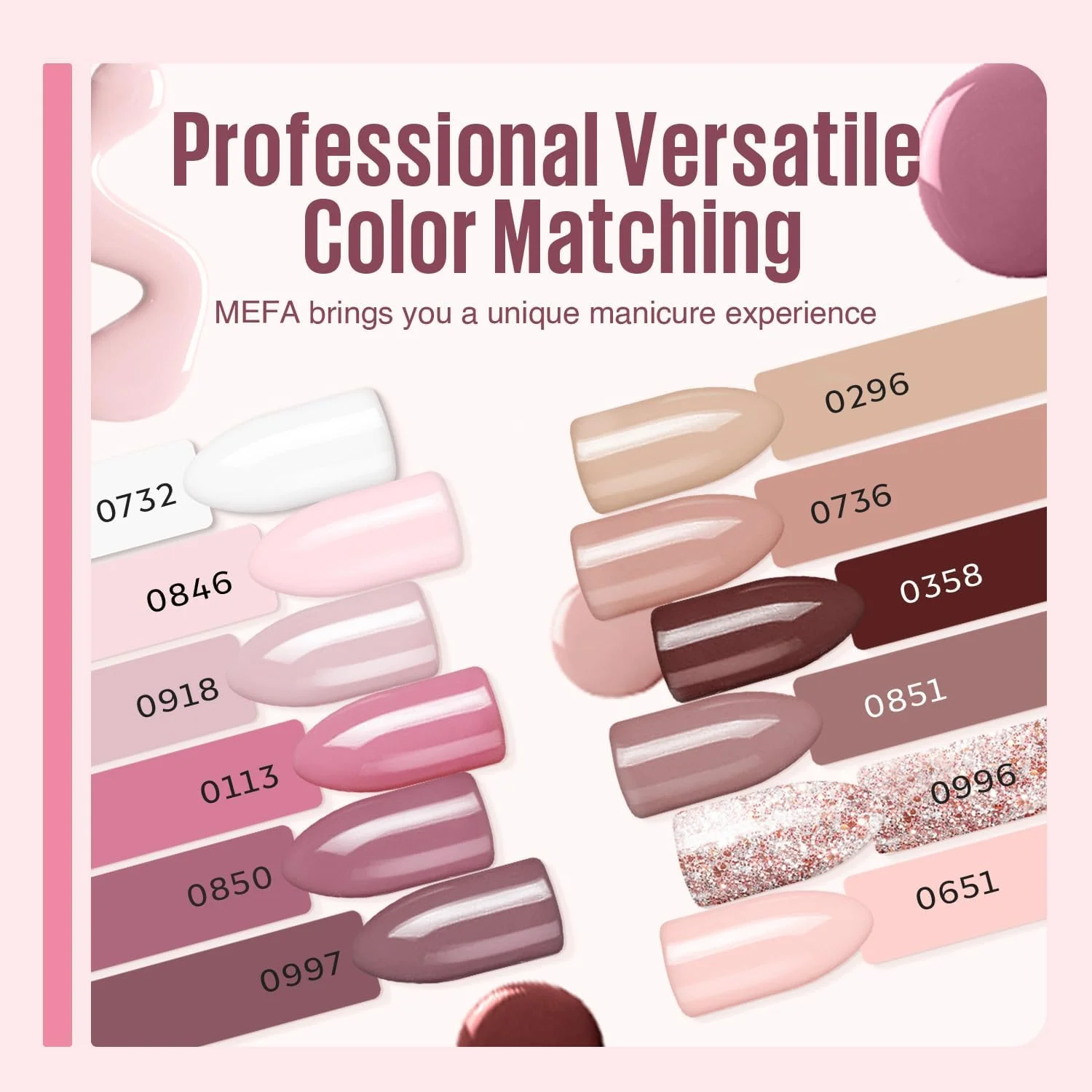 ست لاک ژل 19 تکه MEFA با دستگاه یو وی، 12 رنگ لاک ژل در تمام فصول، سفید شیری و نود، همراه با بیس کت، تاپ کت و ابزار مانیکور ضروری برای مبتدیان، مناسب طراحی ناخن در خانه و سالن