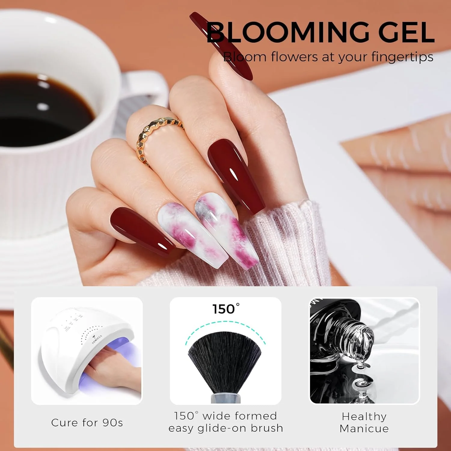 ست لاک ژل لوکس 40 عددی TOMICCA - 36 رنگ + 4 لاک پایه/رویه و ژل بلومینگ | 2 عدد تیپ نمایش برای استودیوهای ناخن و DIY خانگی، کیت رنگ های طبیعی