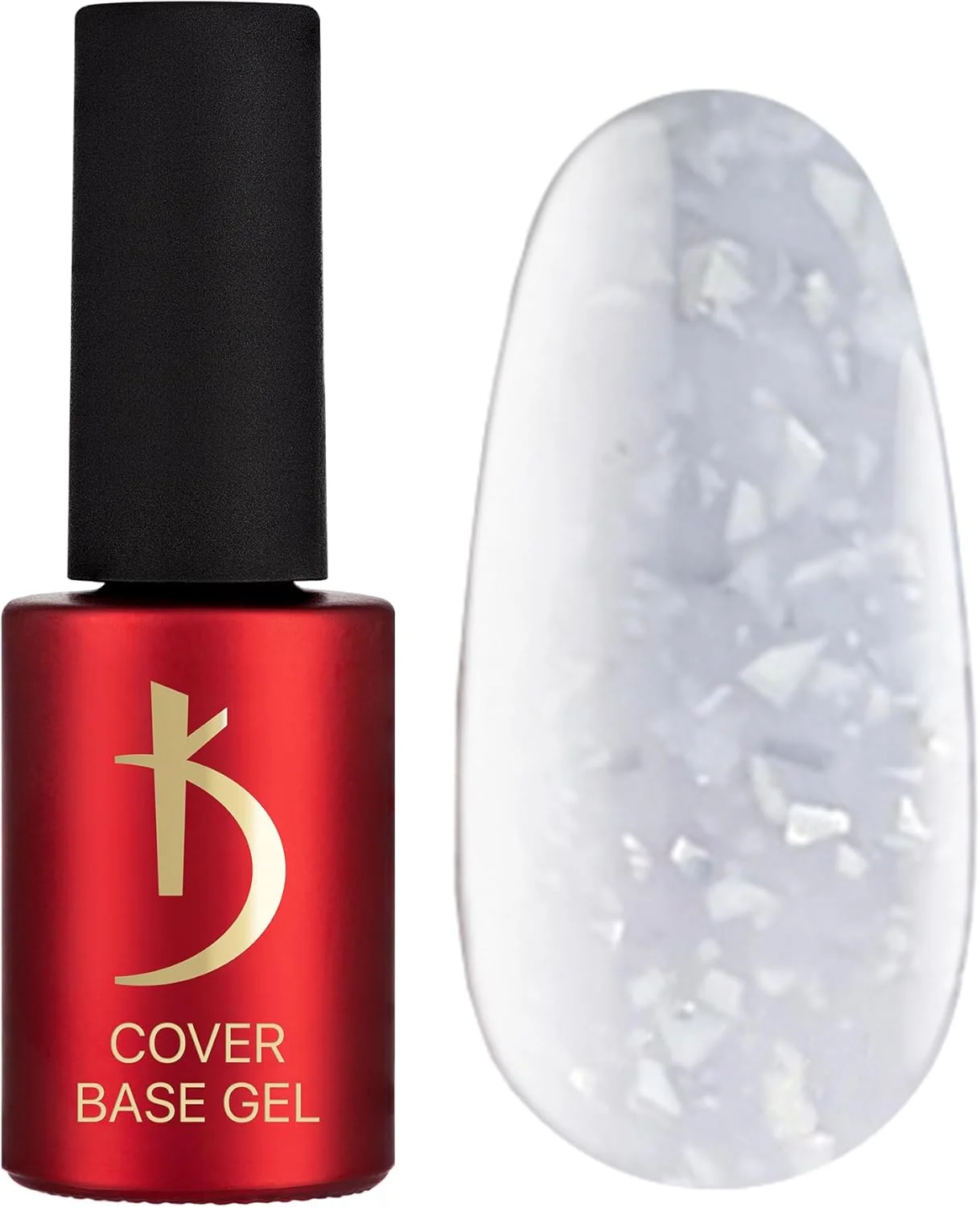 لاک ژل بیس کاور ناخن حرفه ای کُدی، شیری خاکستری، اکلیل نقره ای، ژل پولیش UV LED، رنگ لاک ژل شلاک، 7 میلی لیتر