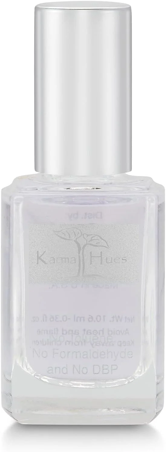 لاک پایه و روکش ناخن دو در یک کارما ارگانیک برای خانم ها - درمان غیر سمی ناخن، وگان و بدون ظلم به حیوانات