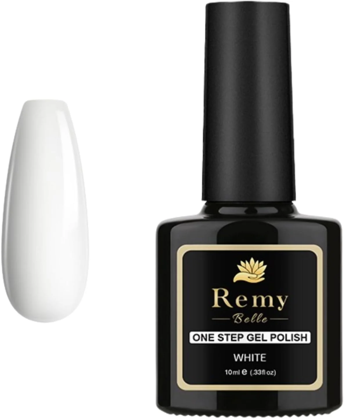 لاک ژل ناخن یک مرحله ای رمی بل، لاک ژل تاپ بیس کت 3 در 1، لاک ژل ناخن LED UV، مانیکور مبتدی هنر ناخن 10 میلی لیتر (سفید، 10 میلی لیتر)