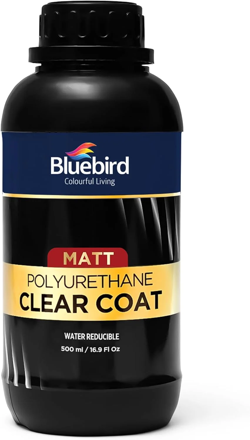 پوشش محافظ پلی یورتان شفاف بلوبیرد برای مبلمان، نقاشی، وارنیش حرفه ای پایه آب (مات) - 500 میلی لیتر پوشش محافظ پلی یورتان شفاف بلوبیرد برای مبلمان، نقاشی، وارنیش حرفه ای پایه آب (مات) - 500 میلی لیتر