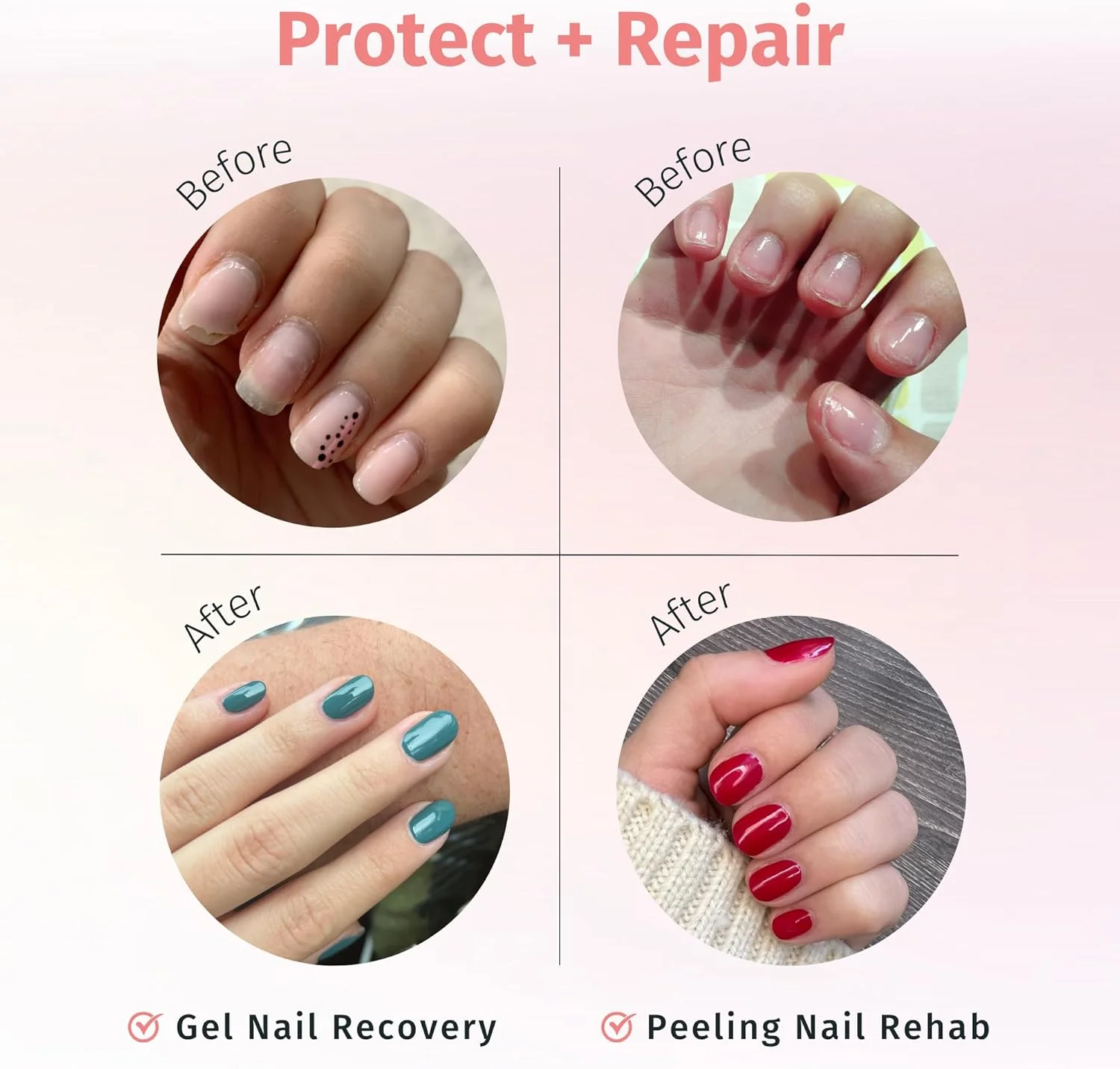 سیستم رشد ناخن دوری Rejuvacote 1 - فرمول اصلی با حداکثر قدرت - تقویت کننده و رشد ناخن - لایه پایه و رویه - 13.3 میلی لیتر