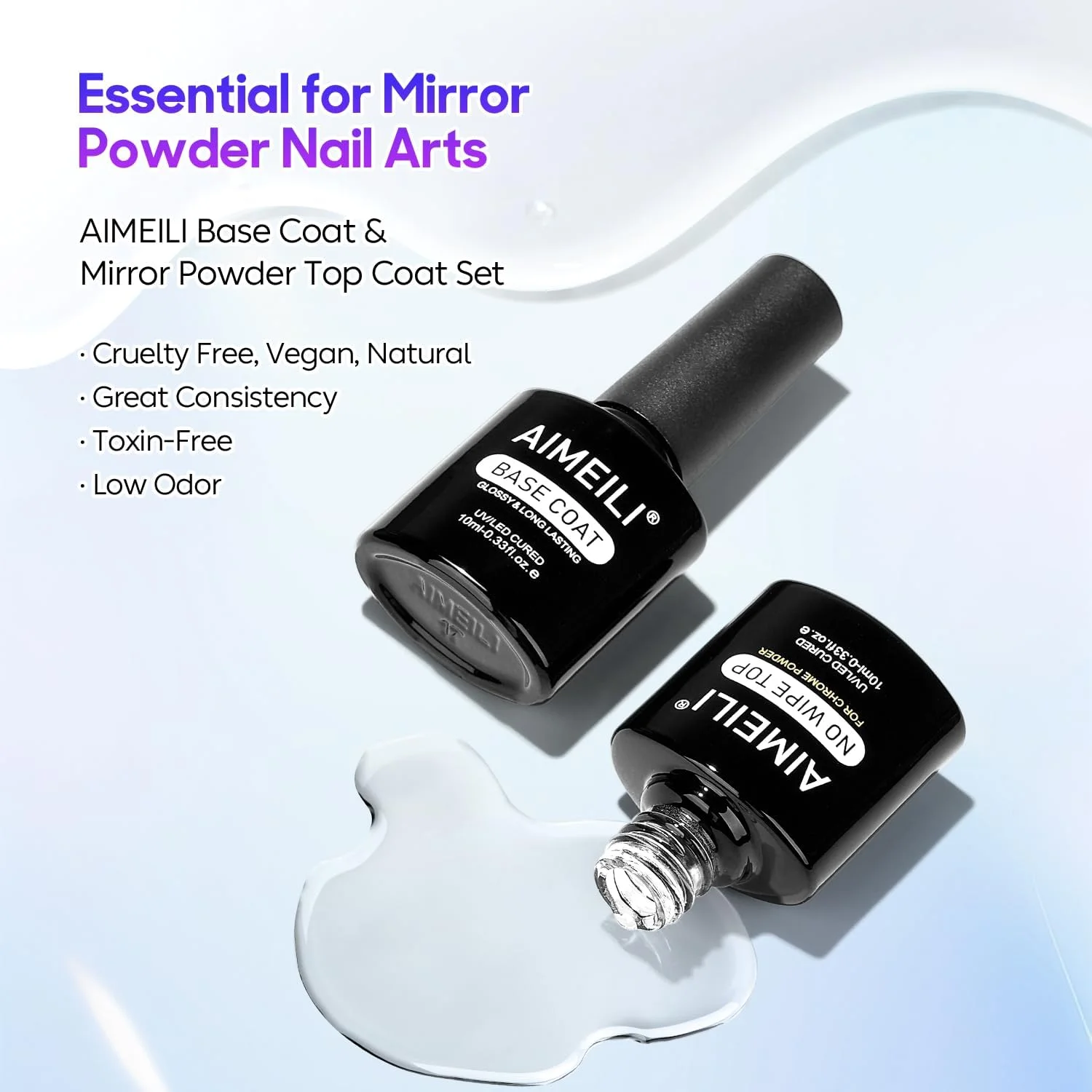 ایمیلی، لاک ژل بیس کت و تاپ کت پودر کروم ناخن 10 میلی لیتر - براق کننده آینه ای، درخشش بالا، لاک ژل UV/LED، ماندگاری طولانی و استفاده آسان، خیساندن، طراحی هنر ناخن DIY منزل و سالن ایمیلی، لاک ژل بیس کت و تاپ کت پودر کروم ناخن 10 میلی لیتر - براق کننده آینه ای، درخشش بالا، لاک ژل UV/LED، ماندگاری طولانی و استفاده آسان، خیساندن، طراحی هنر ناخن DIY منزل و سالن