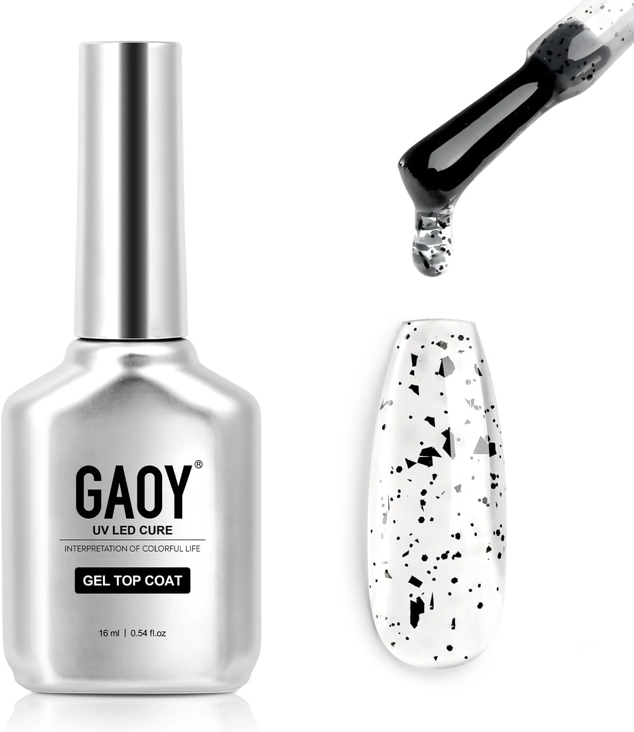 لاک ژل تاپ کت پوسته تخم مرغی GAOY، 16 میلی لیتر، لاک ژل با جلوه پوسته تخم مرغی، بدون نیاز به پاک کردن، تاپ کت شفاف، ژل UV LED برای طراحی ناخن لاک ژل تاپ کت پوسته تخم مرغی GAOY، 16 میلی لیتر، لاک ژل با جلوه پوسته تخم مرغی، بدون نیاز به پاک کردن، تاپ کت شفاف، ژل UV LED برای طراحی ناخن