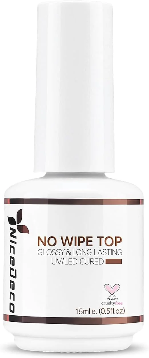 تاپ کت ناخن ژلی Nicedeco، 15 میلی لیتر، بدون تست حیوانی، وگان، بدون نیاز به تمیز کردن، لاک ژل UV LED، طراحی ناخن، مانیکور تاپ کت ناخن ژلی Nicedeco، 15 میلی لیتر، بدون تست حیوانی، وگان، بدون نیاز به تمیز کردن، لاک ژل UV LED، طراحی ناخن، مانیکور