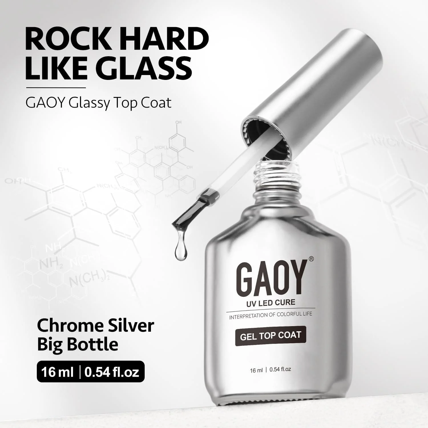 لاک ژل تاپ کت بدون اثر GAOY، دو عدد 16 میلی لیتر، تاپ کت ژل شفاف شیشه ای، پوشش براق برای خشک شدن لاک ناخن ژلی با نور UV لاک ژل تاپ کت بدون اثر GAOY، دو عدد 16 میلی لیتر، تاپ کت ژل شفاف شیشه ای، پوشش براق برای خشک شدن لاک ناخن ژلی با نور UV