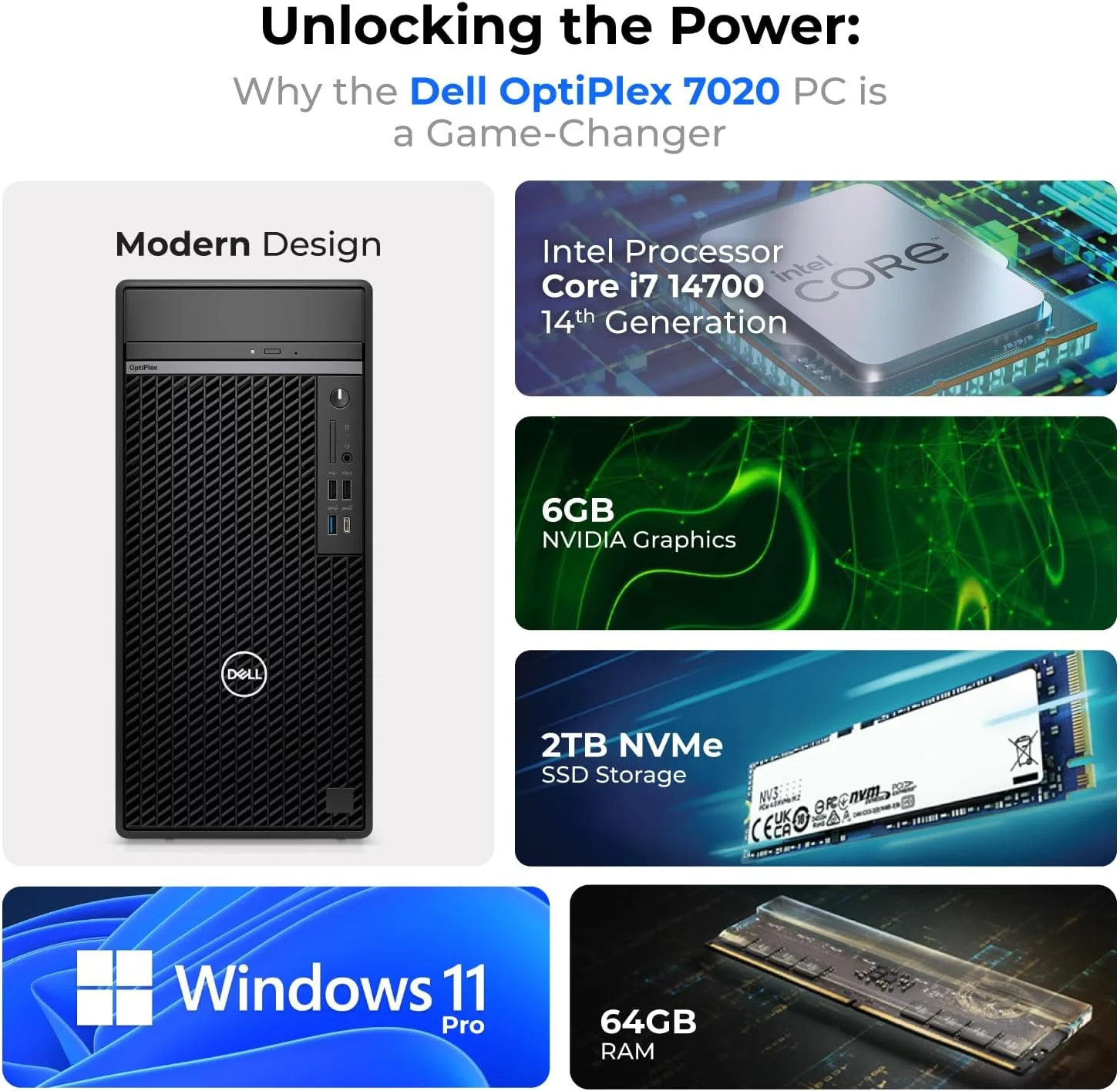 کامپیوتر رومیزی ایستگاه کاری Dell 7020، نسل 14 اینتل i7-14700، رم 64 گیگابایت، SSD 2 ترابایت، گرافیک RTX 3050 6 گیگابایت، ویندوز 11 پرو (شامل پایه هدست موج اول + USB Wifi + ماوس سیمی + کیبورد + ماوس پد + آنتی ویروس) کامپیوتر رومیزی ایستگاه کاری Dell 7020، نسل 14 اینتل i7-14700، رم 64 گیگابایت، SSD 2 ترابایت، گرافیک RTX 3050 6 گیگابایت، ویندوز 11 پرو (شامل پایه هدست موج اول + USB Wifi + ماوس سیمی + کیبورد + ماوس پد + آنتی ویروس)