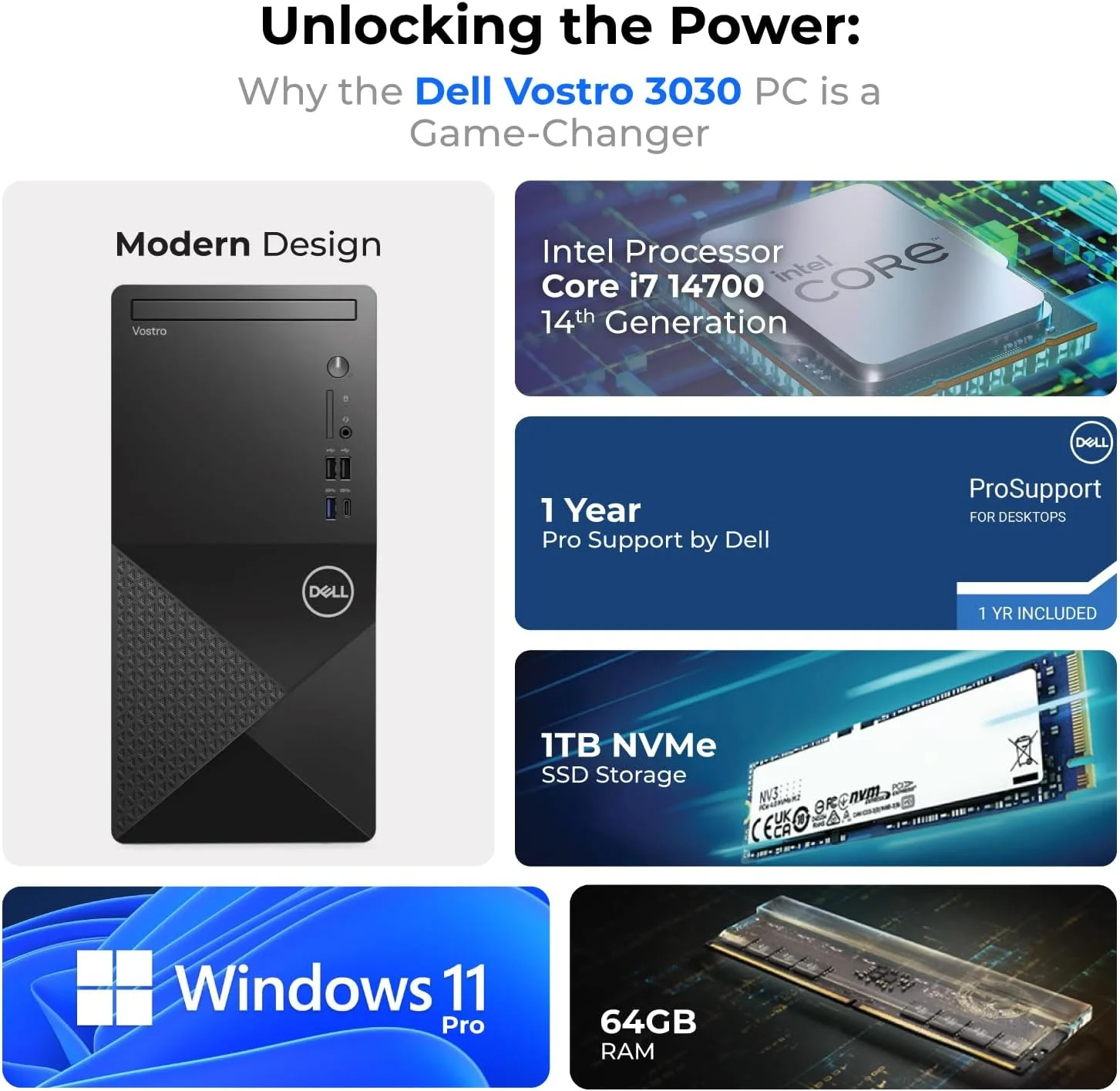 کامپیوتر رومیزی ایستگاه کاری دل 3030، نسل چهاردهم پردازنده اینتل i7-14700، رم 64 گیگابایت، حافظه اس اس دی 1 ترابایت، ویندوز 11 پرو (شامل پایه هدست موج اول + یو اس بی وای فای + ماوس سیمی + کیبورد + ماوس پد + آنتی ویروس)(ارتقا یافته) کامپیوتر رومیزی ایستگاه کاری دل 3030، نسل چهاردهم پردازنده اینتل i7-14700، رم 64 گیگابایت، حافظه اس اس دی 1 ترابایت، ویندوز 11 پرو (شامل پایه هدست موج اول + یو اس بی وای فای + ماوس سیمی + کیبورد + ماوس پد + آنتی ویروس)(ارتقا یافته)