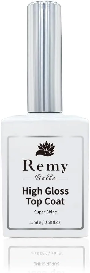 تاپ کت براق رِمی بِل 15 میلی لیتر برای لاک ژل و پلی ژل، با درخشش فوق العاده و ماندگاری طولانی، قابل برداشتن با استون، لاک ژل ال ای دی