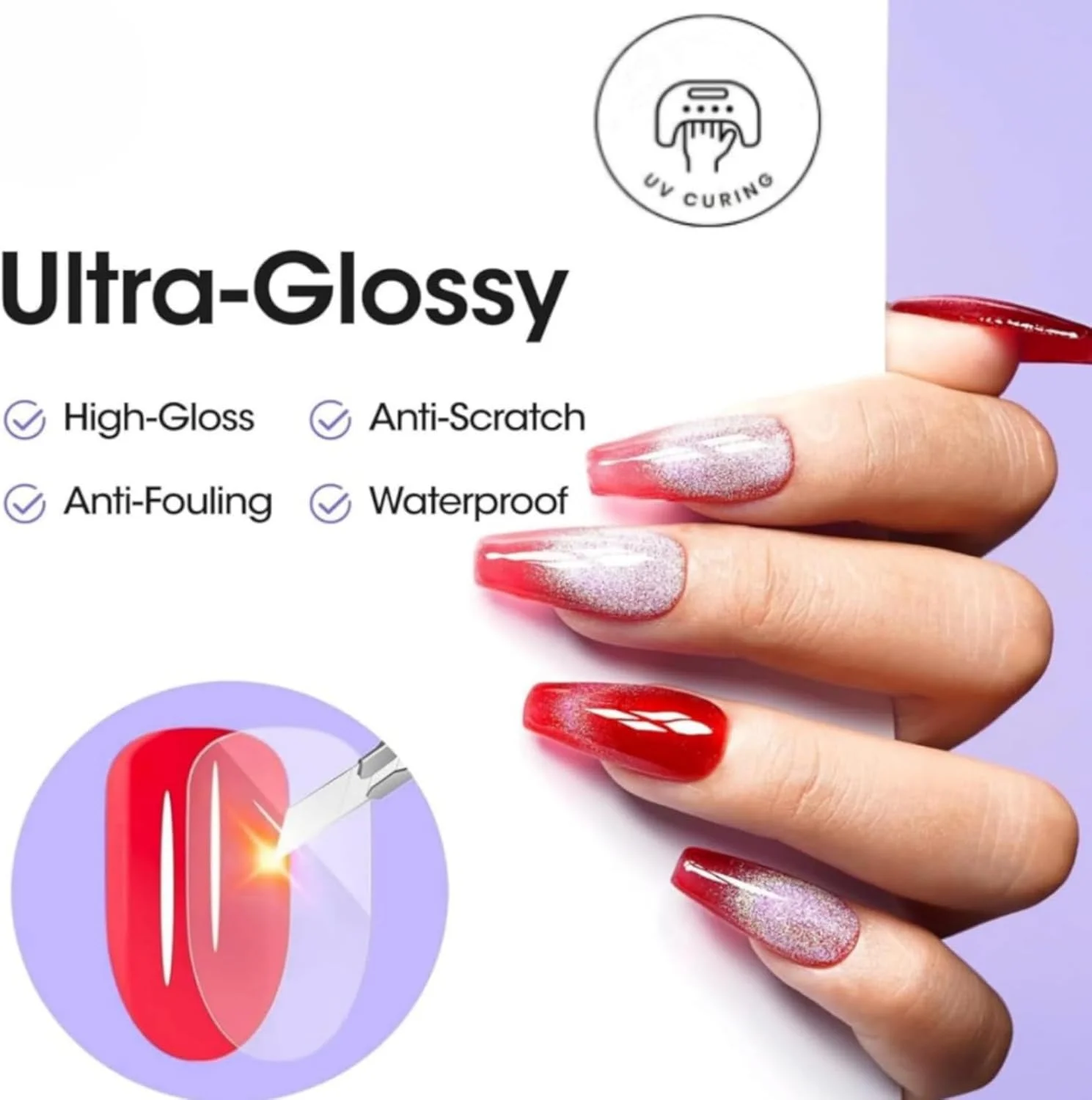 تاپ کت براق رِمی بِل 15 میلی لیتر برای لاک ژل و پلی ژل، با درخشش فوق العاده و ماندگاری طولانی، قابل برداشتن با استون، لاک ژل ال ای دی