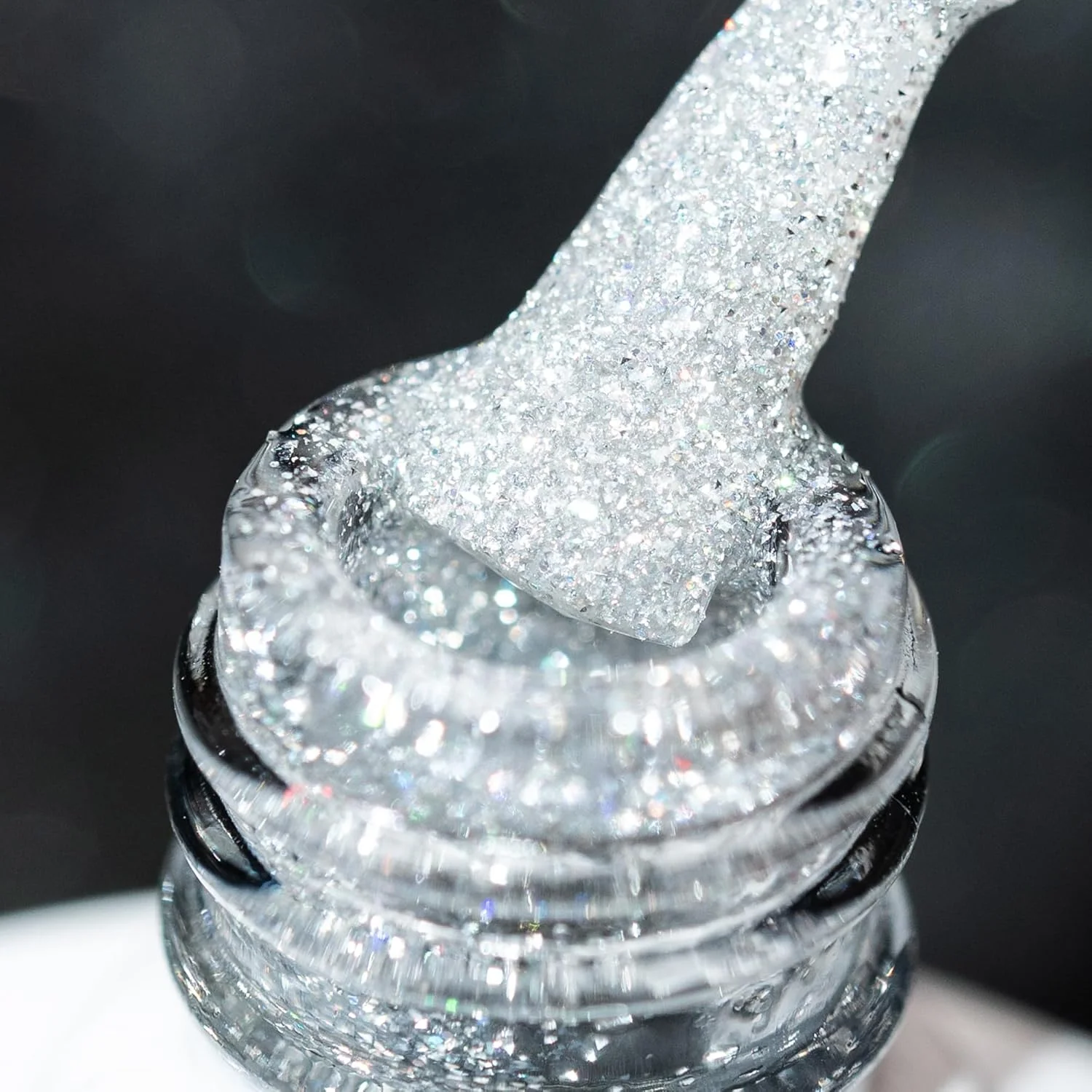 لاک ناخن اکلیلی UV بورانو، ۷.۳ میلی لیتر ژل ناخن بازتابنده اکلیلی UV، لاک ناخن نقره ای اکلیلی، لاک ناخن LED ژل هولوگرافیک، نیاز به خشک شدن با ژل ناخن S6