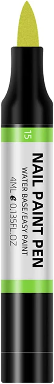 قلم لاک ناخن یک مرحله ای بدون نیاز به بیس و تاپ کت، قلم لاک ناخن خشک شونده سریع، ابزار طراحی ناخن برای زیبایی ناخن زنان و دختران (15)