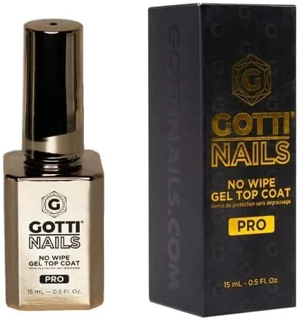 لاک ژل تاپ کت Gotti Nails - بدون نیاز به پاک کردن، ضد زردی، مقاوم در برابر لک، براق و درخشان - لاک ناخن شفاف برای استفاده با ژل UV و ژل LED