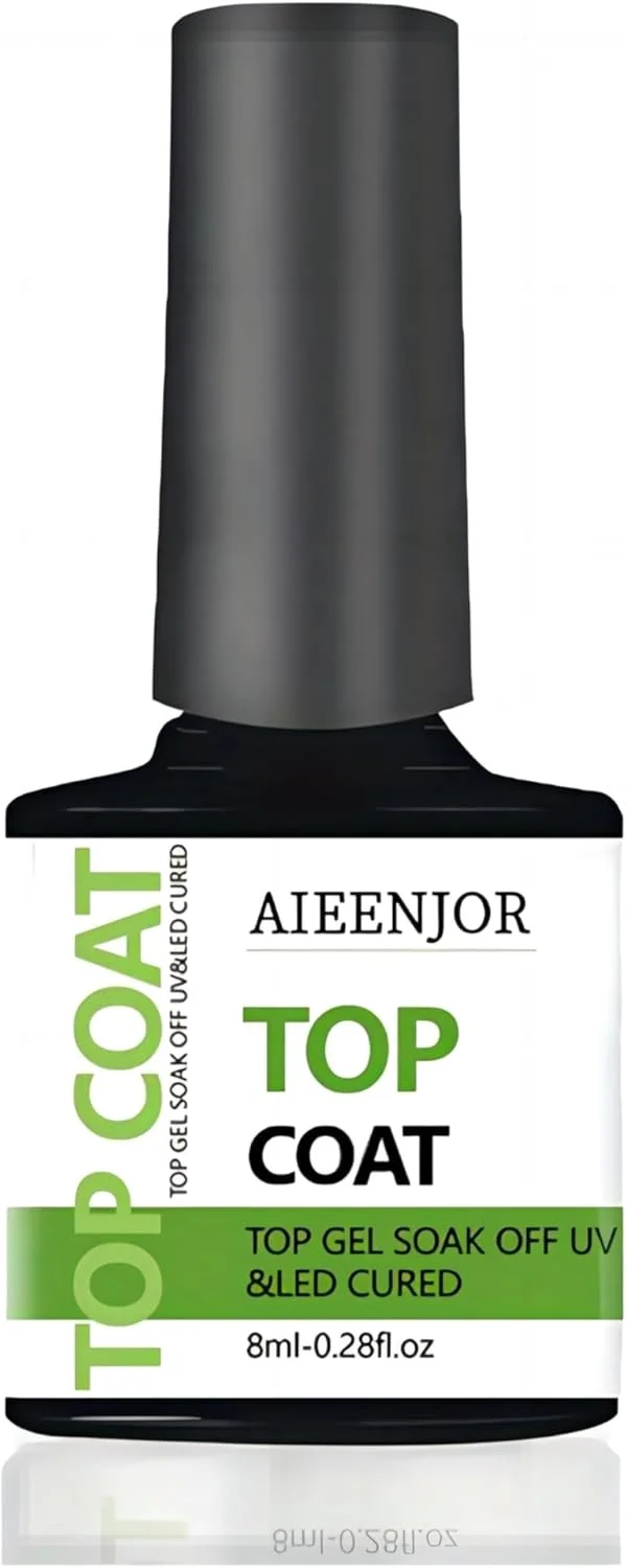 لاک ژل تاپ کت ناخن، براق کننده و بادوام مناسب استفاده در سالن و منزل (تاپ کت، 8 میلی لیتر)