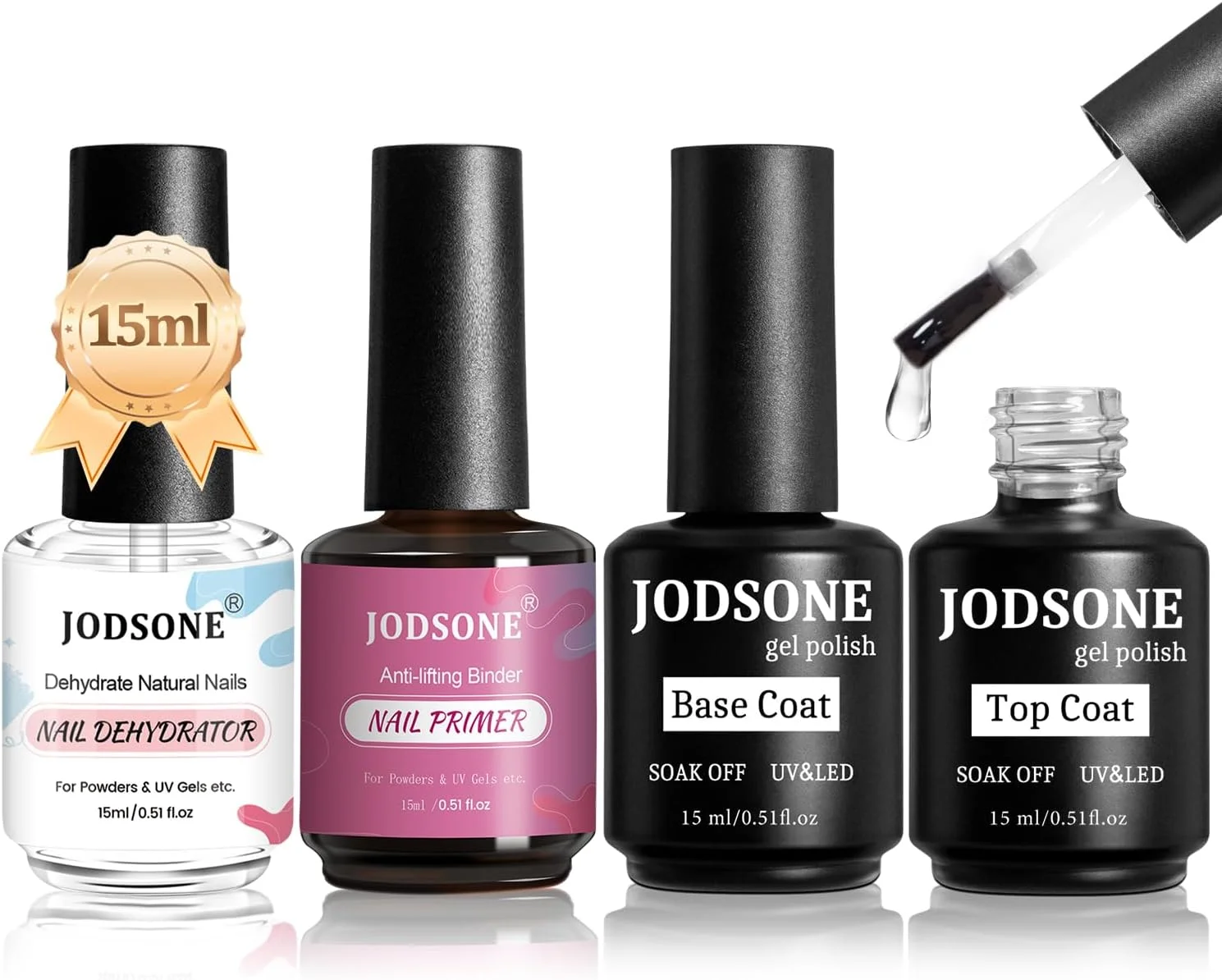محلول خشک کننده ناخن JODSONE 15ML، پرایمر ناخن، لایه پایه، لایه رویی، سطح براق، خشک شدن سریع، بادوام، مناسب برای استفاده خانگی، سالن ناخن، هدیه دخترانه، ماندگاری طولانی طراحی ناخن