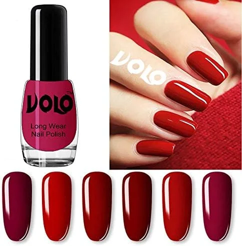 مجموعه لاک ناخن 12 عددی ولو با رنگ های غنی و بدون مواد مضر (سفید مات، پوشش براق کننده، خاکستری، بهاری رنگ های خنثی، صورتی اشتیاق، شرابی، آبنبات پنبه ای، خنثی تیره، خنثی، قرمز، زرد، آبی سلطنتی)