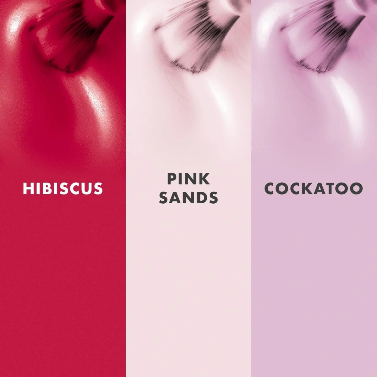 مجموعه لاک ناخن پرفروش Olive & June | شامل 3 رنگ ماندگار (Cockatoo، Pink Sands، Hibiscus) + پوشش نهایی فوق العاده براق | وگان، بدون تست حیوانی | نتیجه با کیفیت سالن در خانه