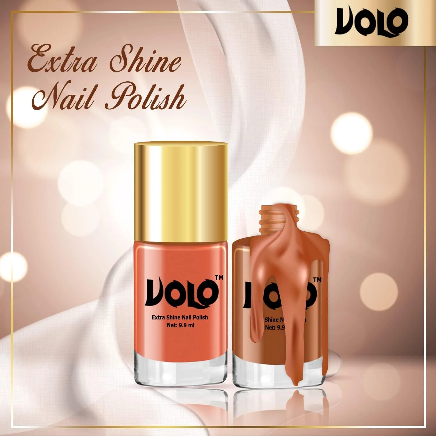 لاک ناخن براق و بادوام ولو شاین اکسپرت، 9.9 میلی لیتر، بسته 4 عددی (قرمز تیره، مشکی، صورتی روشن، لایه رویی براق کننده)