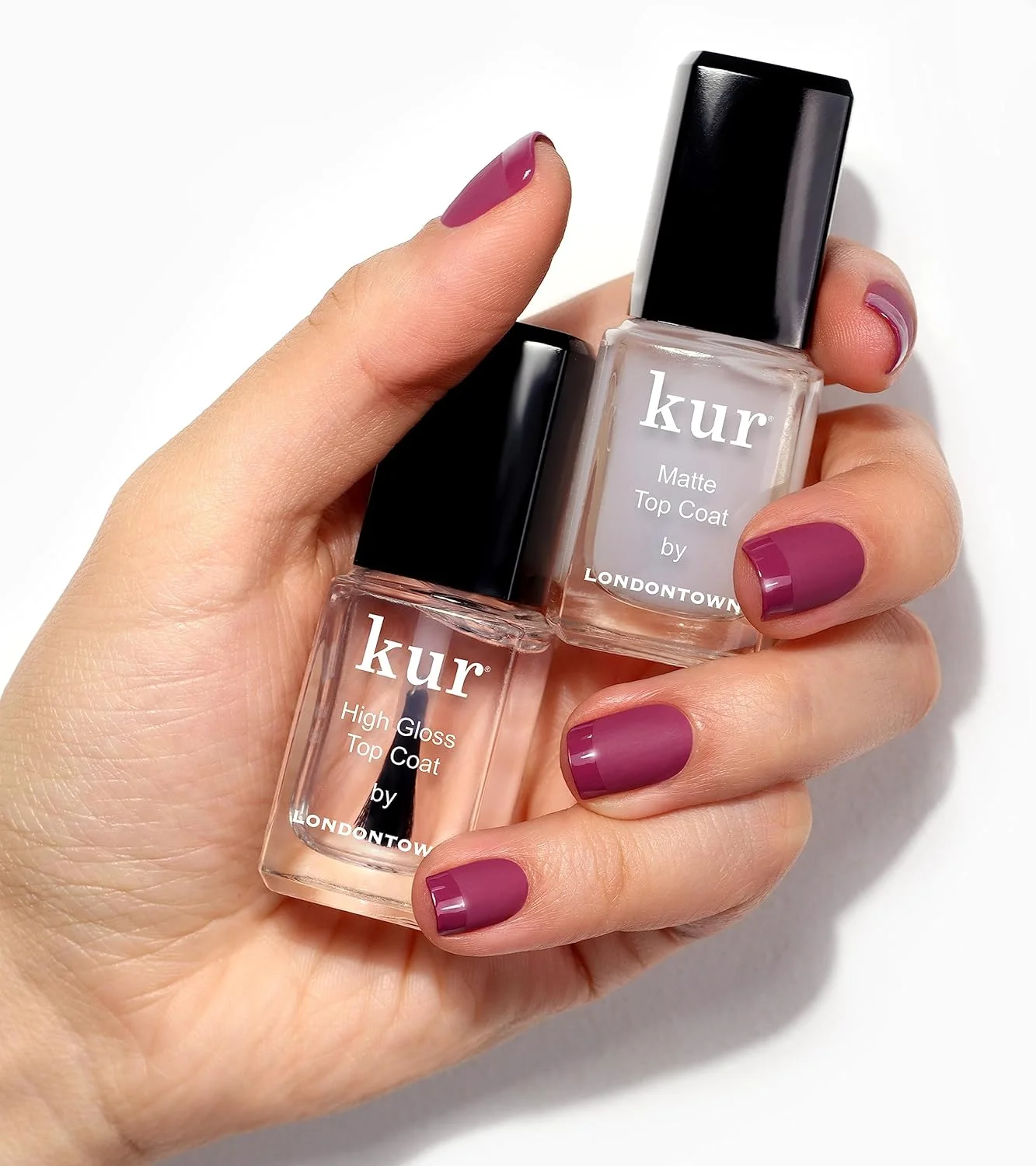 لاک ناخن براق کننده و درخشان LONDONTOWN، ماندگاری طولانی، فرمول گیاهی/بدون تست حیوانی و بدون گلوتن، 12 میلی لیتر