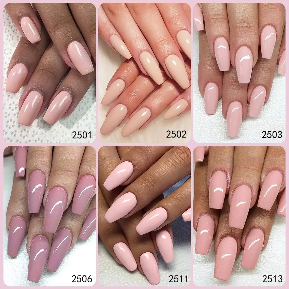 لاک ژل ناخن رزالیند، رنگ های خنثی، ست 6 عددی لاک ژل سری صورتی خنثی، لاک ژل کالکشن خنثی، لاک ژل LED، لاک ژل ناخن رنگارنگ خنثی برای طراحی ناخن فرانسوی، رنگ های طبیعی