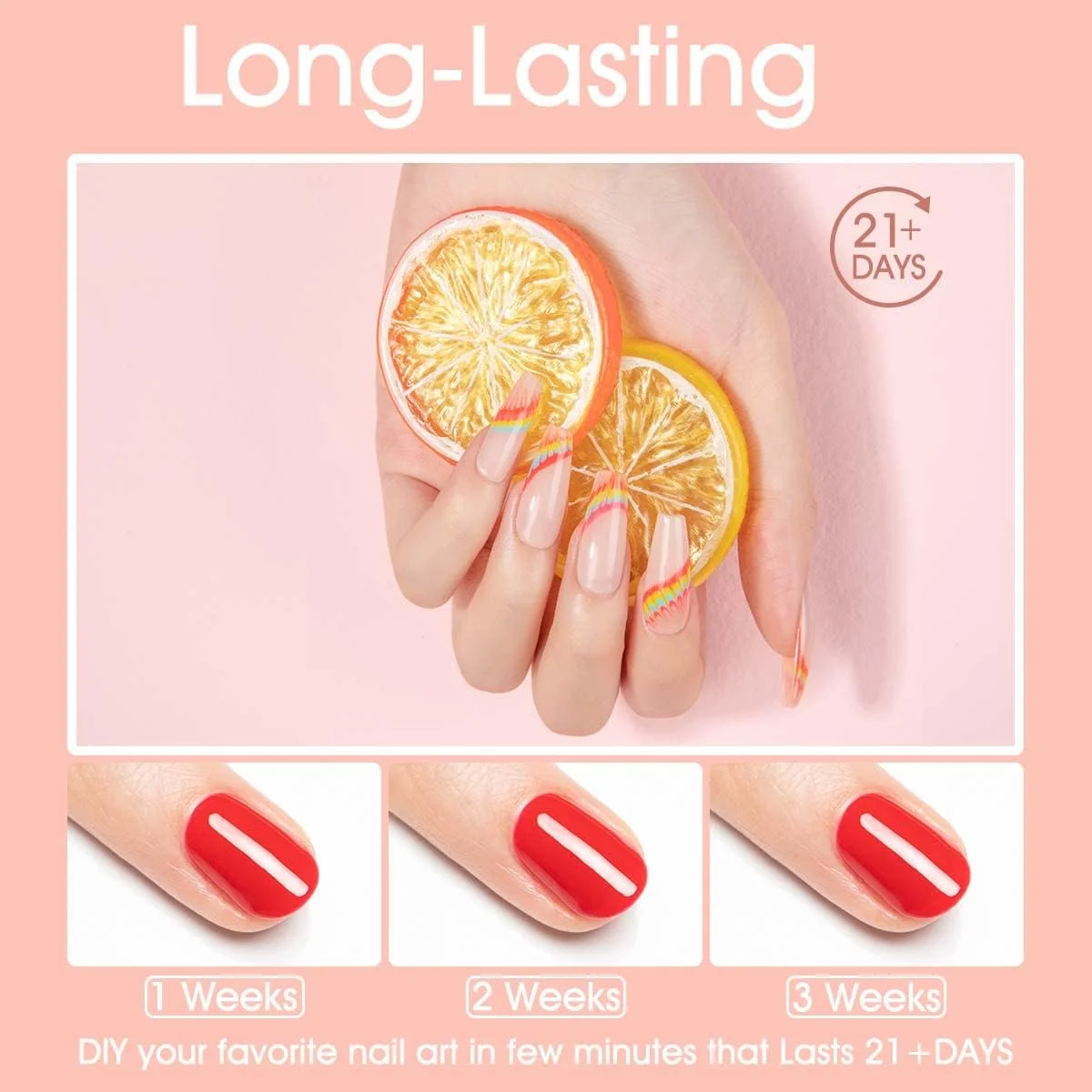 لاک ژل ناخن رزالیند، رنگ های خنثی، ست 6 عددی لاک ژل سری صورتی خنثی، لاک ژل کالکشن خنثی، لاک ژل LED، لاک ژل ناخن رنگارنگ خنثی برای طراحی ناخن فرانسوی، رنگ های طبیعی